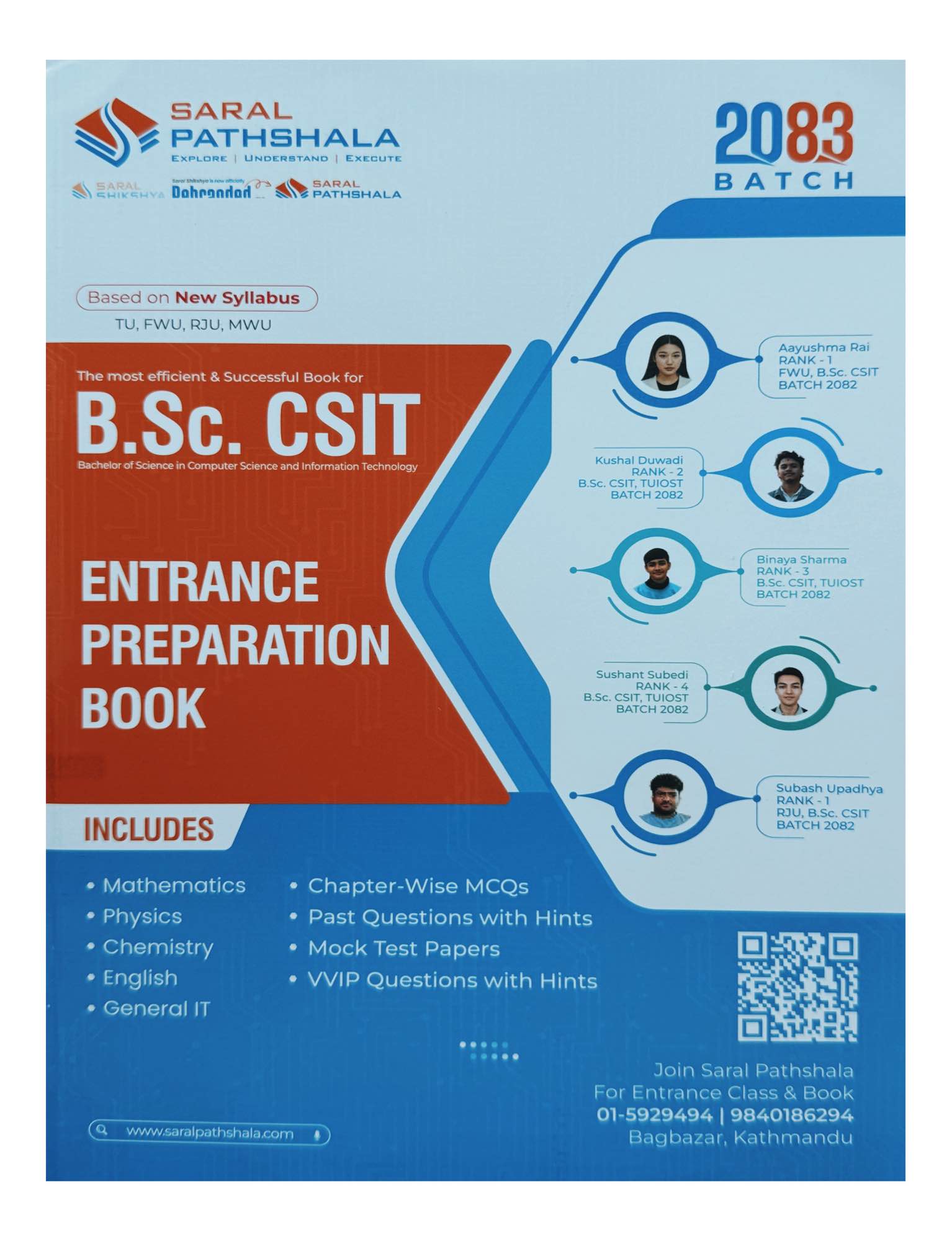 Saral B.Sc. CSIT Entrance Preparation Book 2083