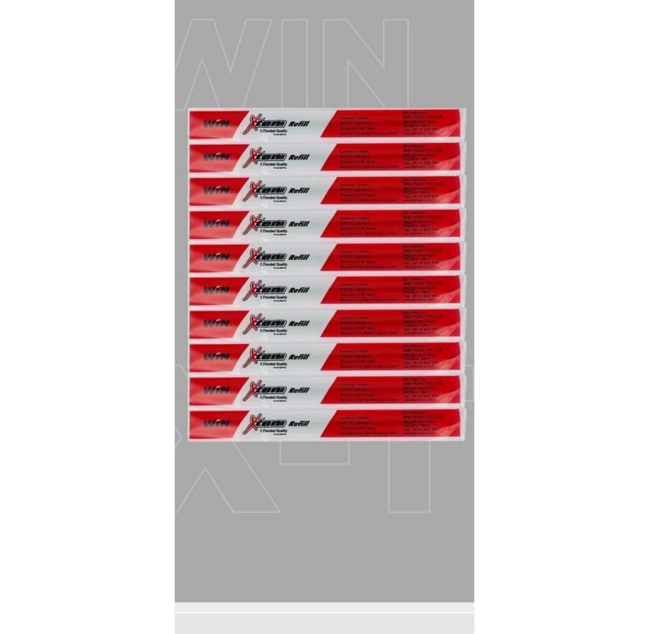 Win X-Ten Ball Pen Refill Black Set Of 10 Pieces
