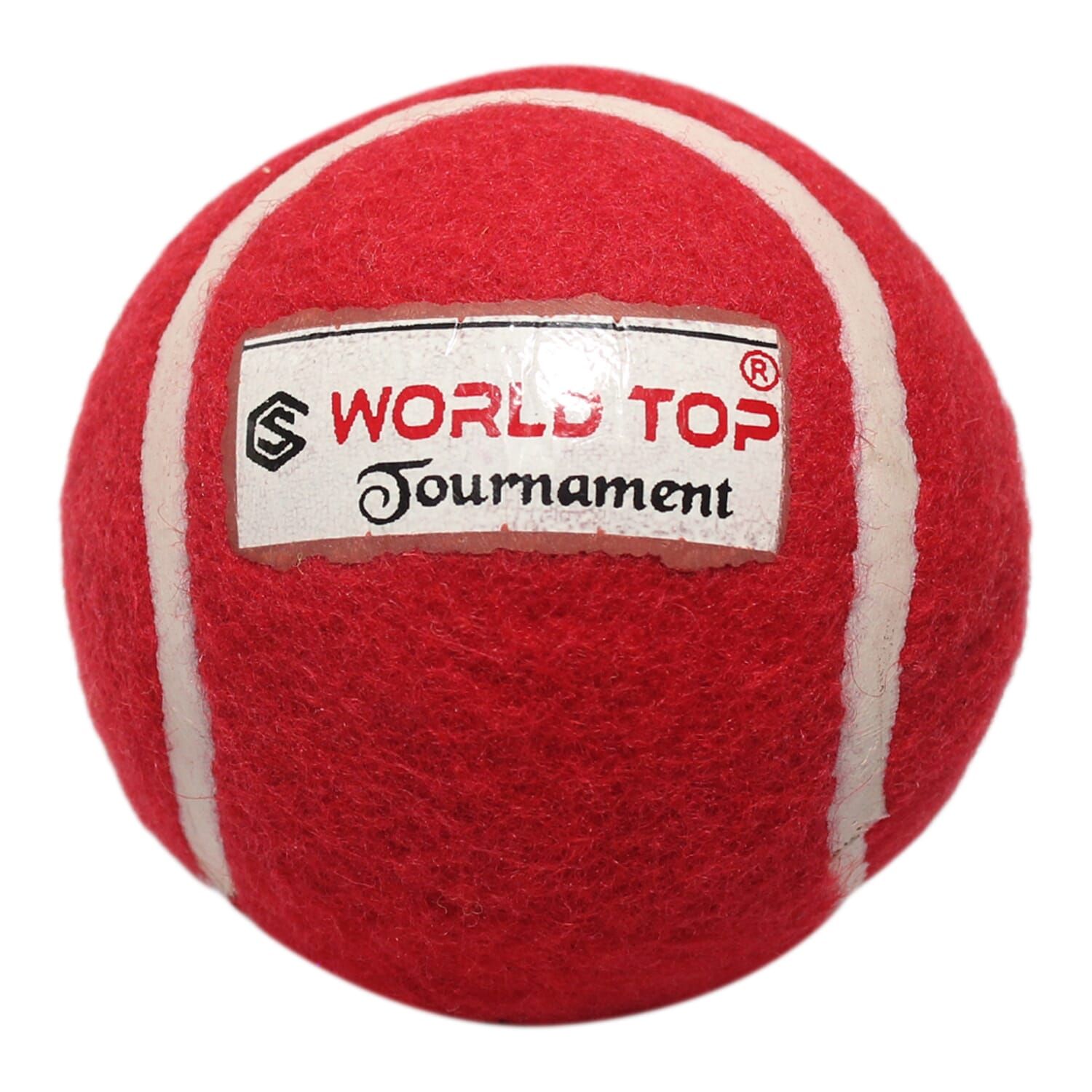 World Top Cricket Tennis Ball Set Of 3 Pieces - Red