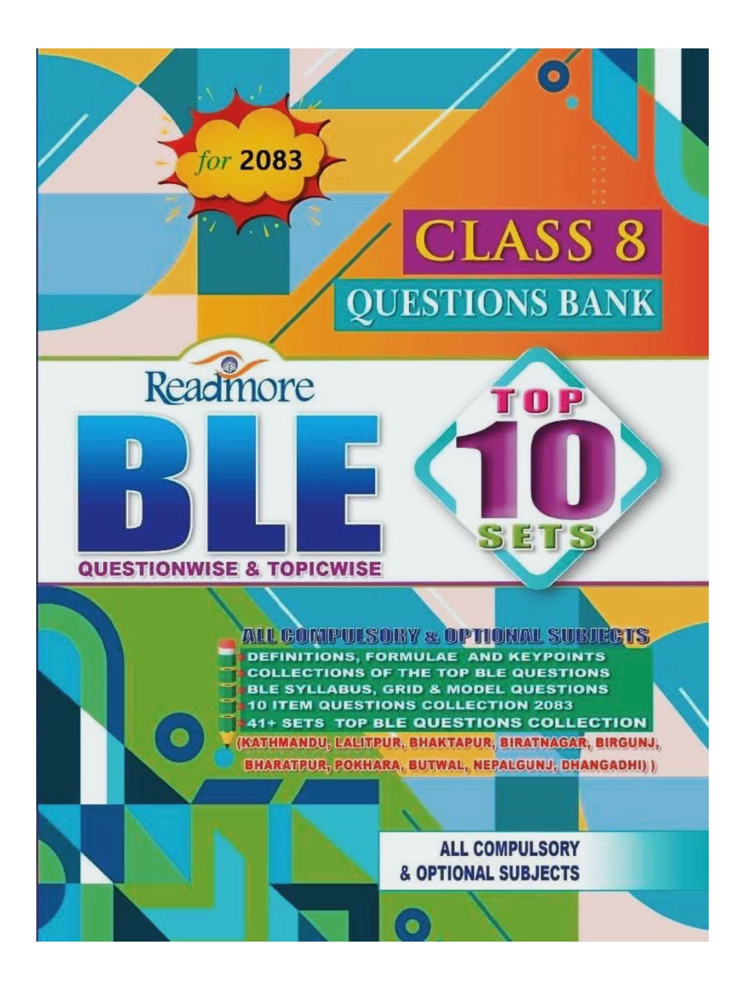 Readmore BLE Grade 8 Question Bank 10 Sets New Edition 2083