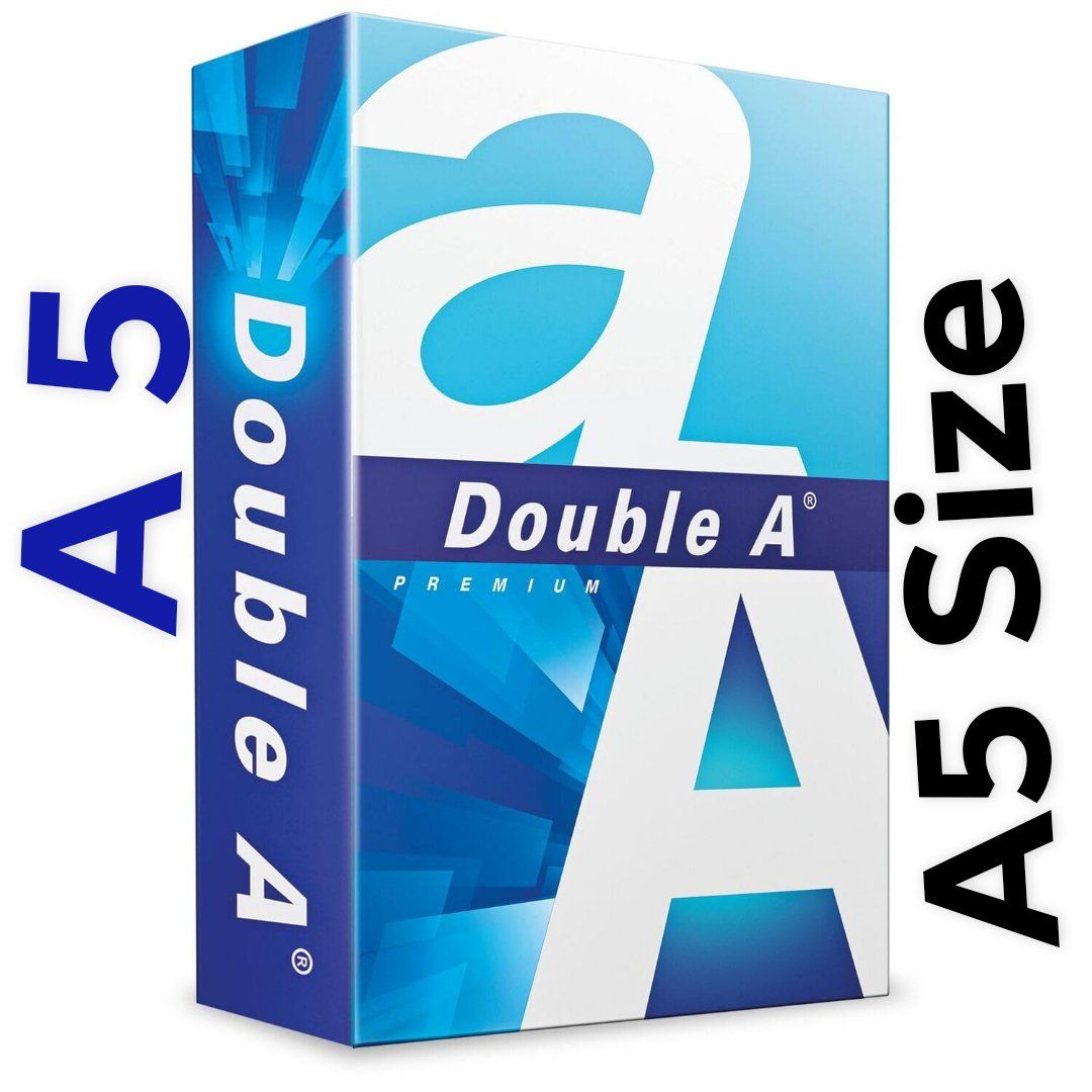 Double A A5 Size 70 GSM Photocopy Paper - White