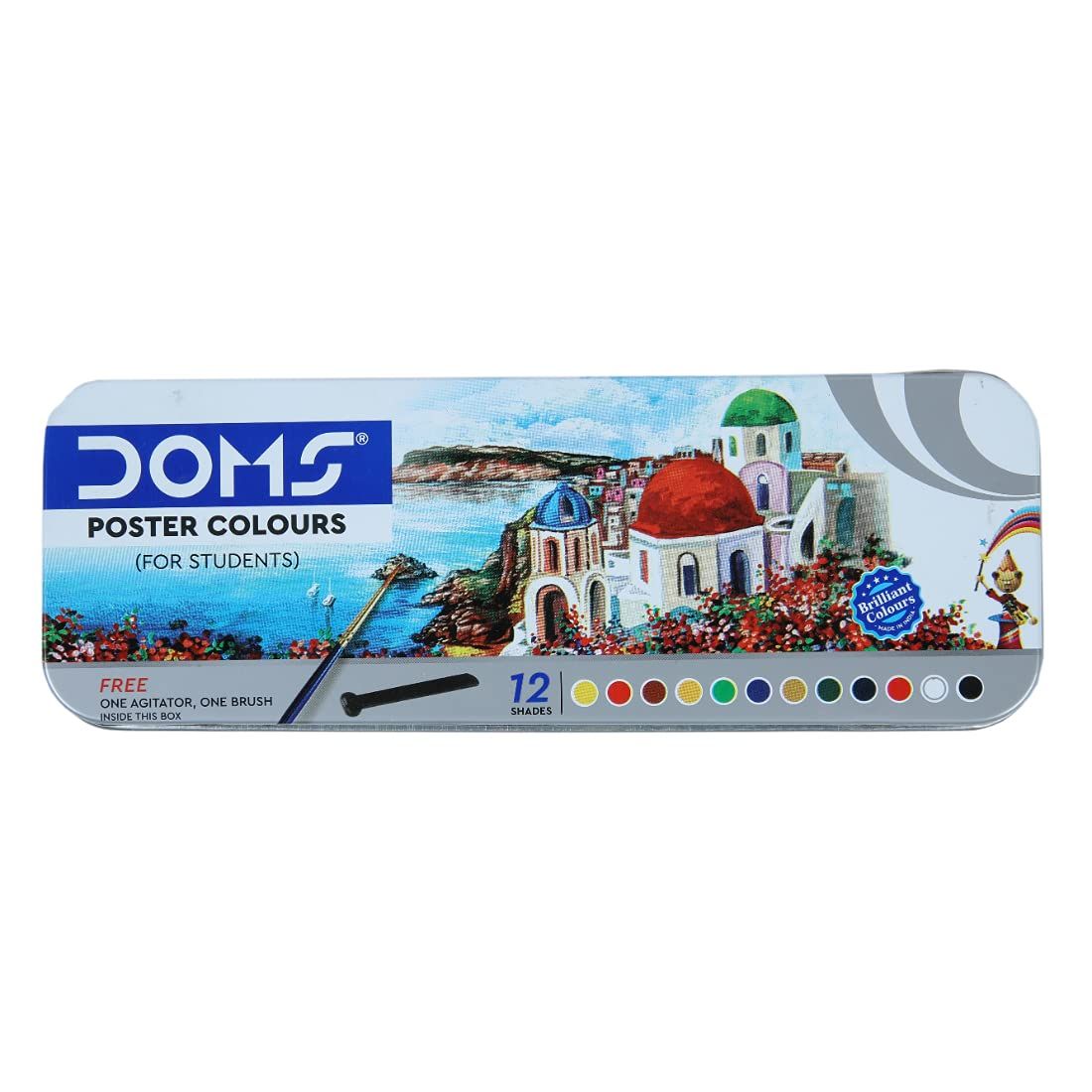 DOMS Poster Colour 12 Shades - Multicolor