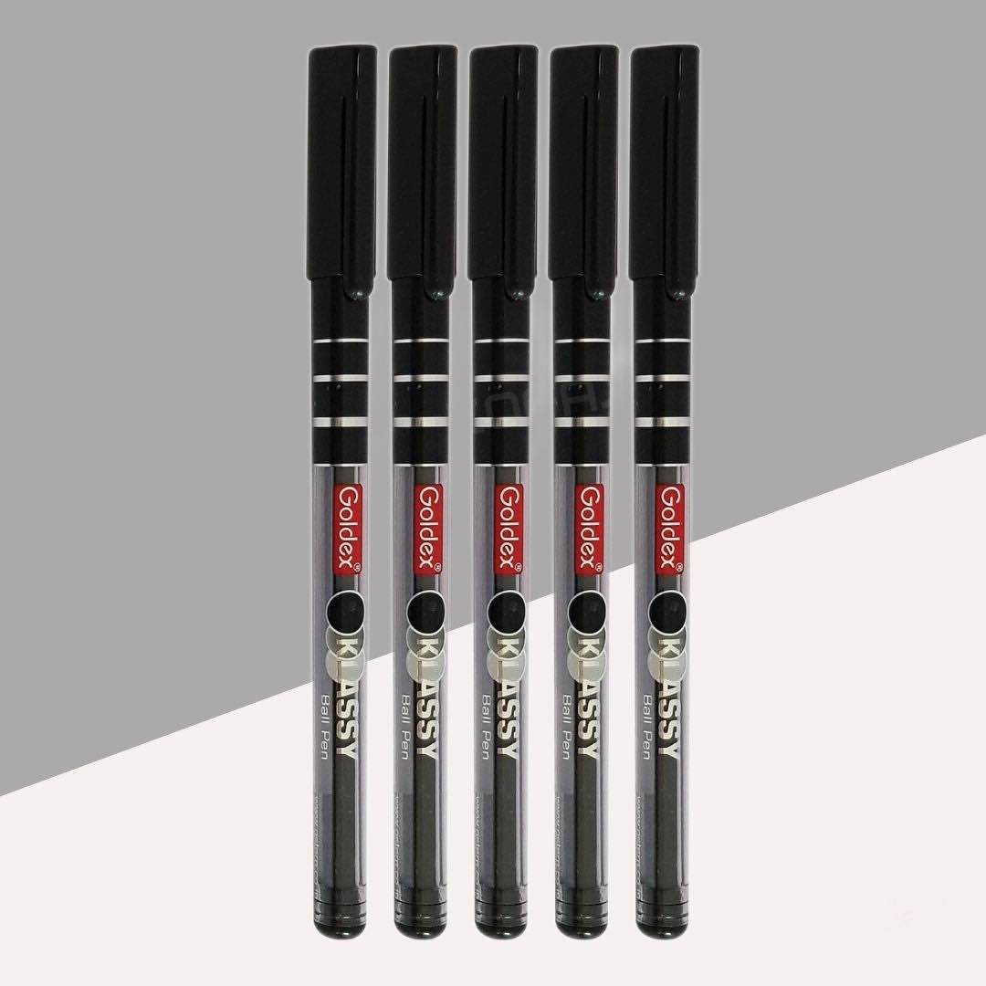 Goldex Classy Ball Pen Pack Of 5 - Black