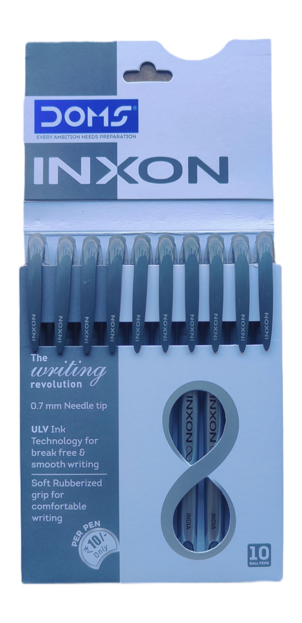 DOMS INXON Ball Pen (0.7mm Needle Tip, Pack Of 10 Pieces)
