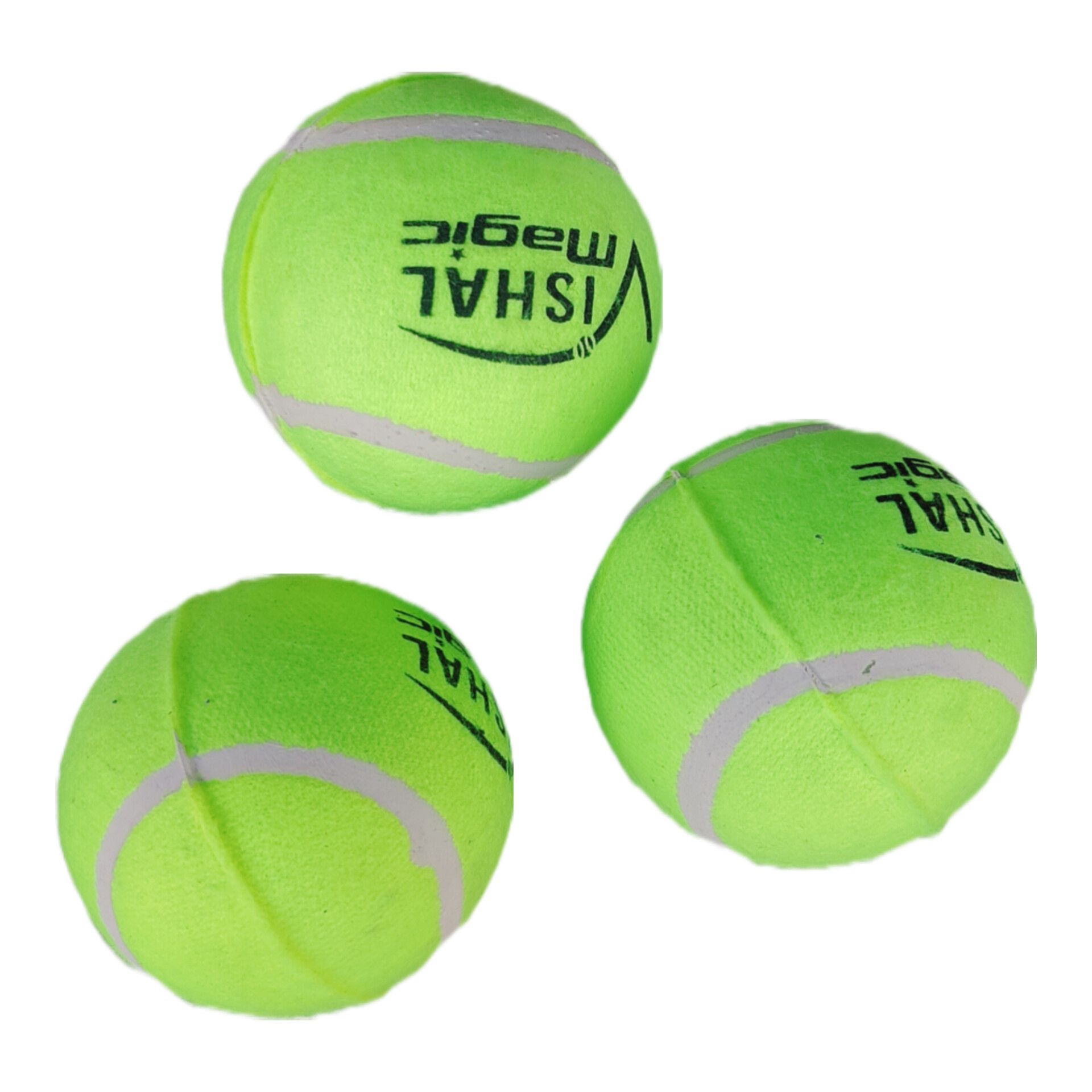 Green Tennis Ball For Cricket Practice (Set Of 3 Pieces) - Green