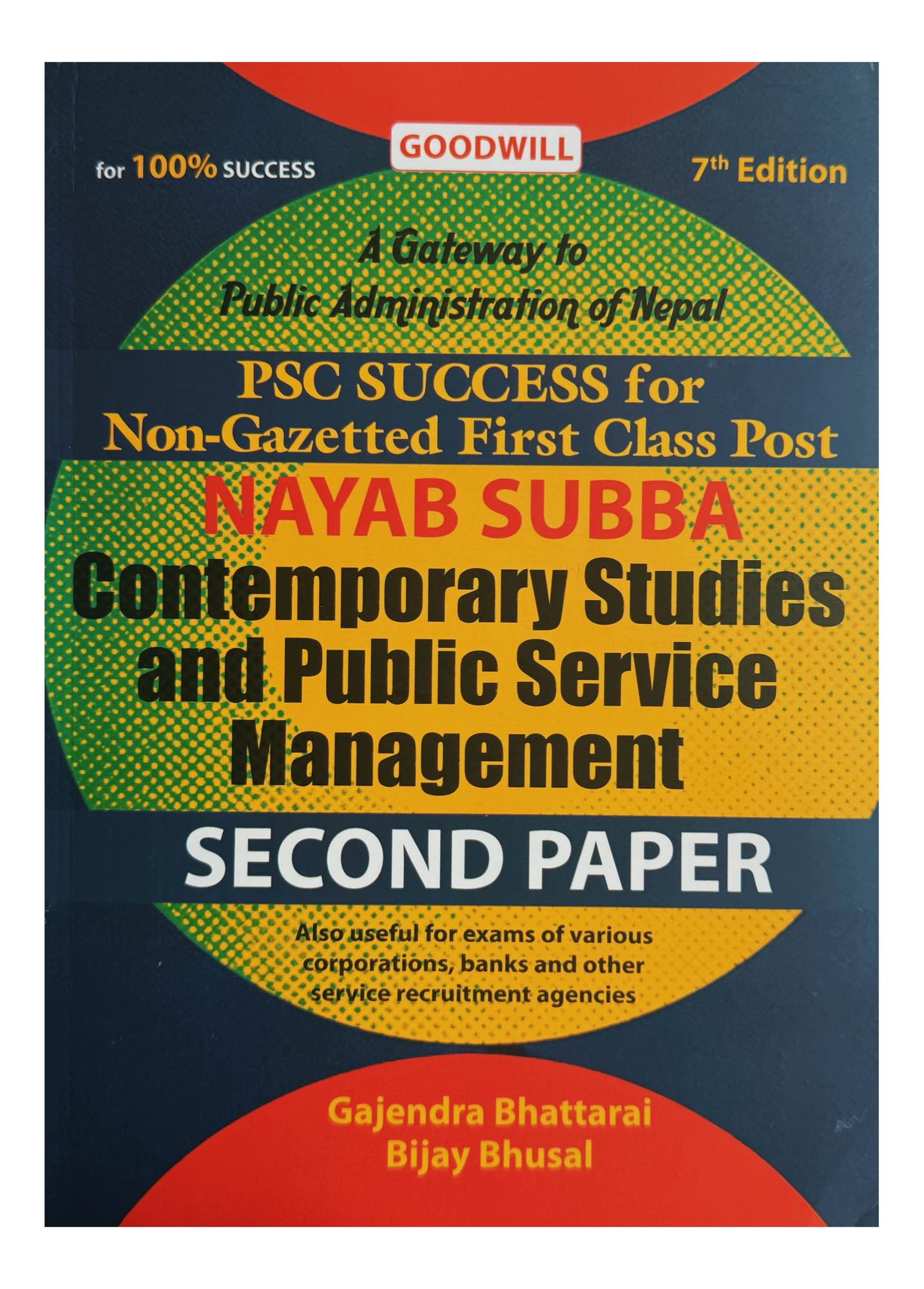 Goodwill Nayab Subba 2nd Paper (Contemporary Studies & Public Service Management)