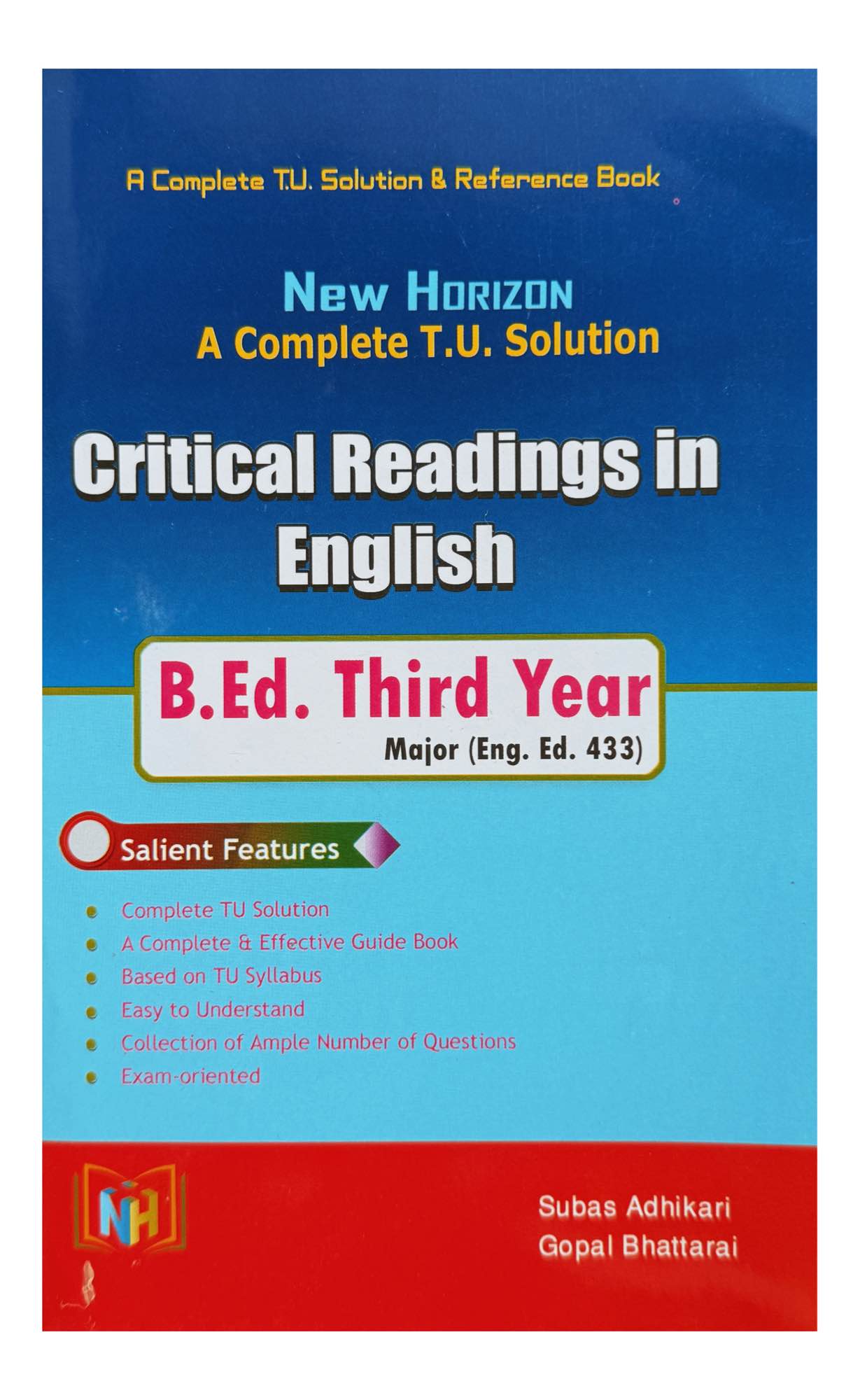 New Horizon Critical Readings In English Solution For B.Ed 3rd Year