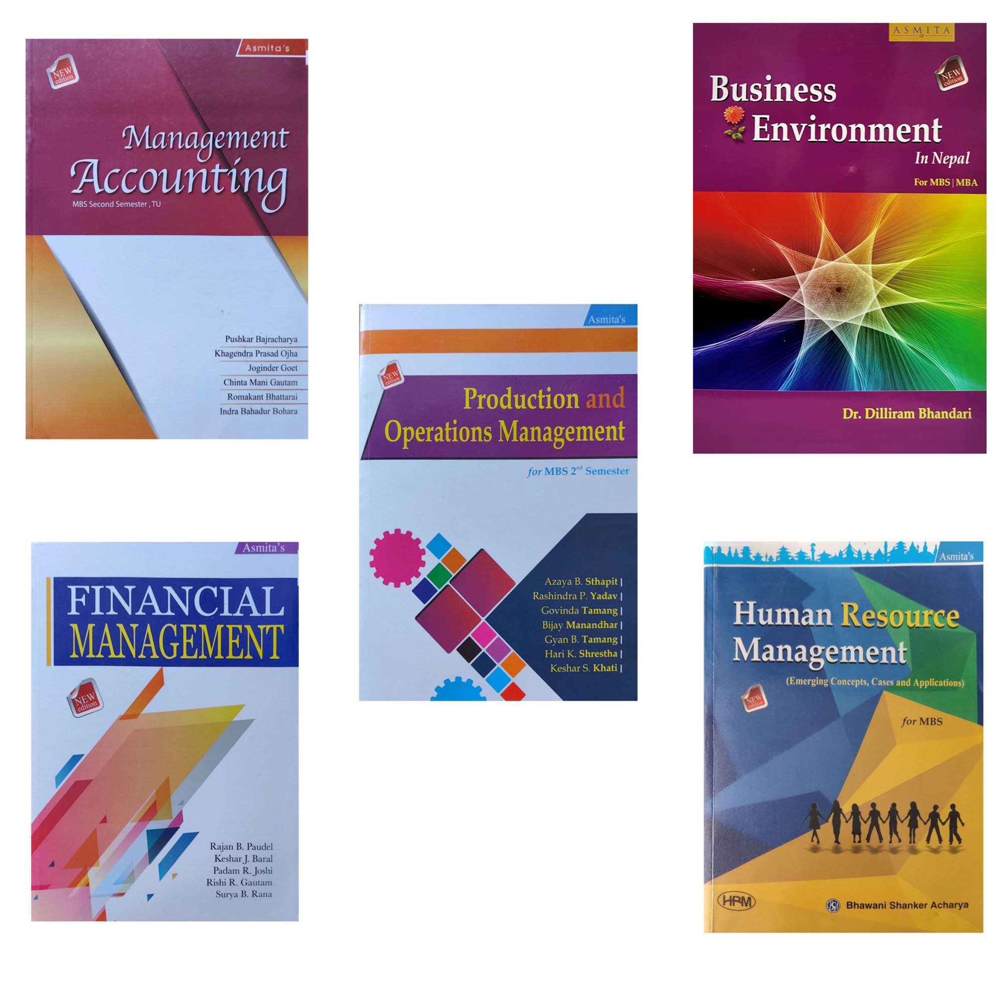 Asmita's MBS 2nd Semester 5 Books Combo Set