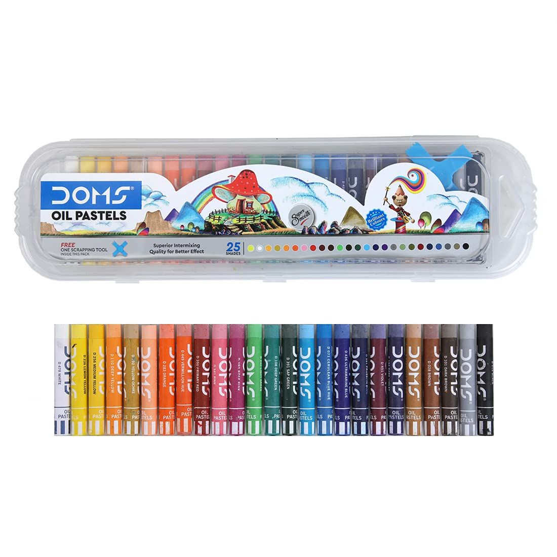 Doms 25 Shades Oil Pastels Colour - Multicolor