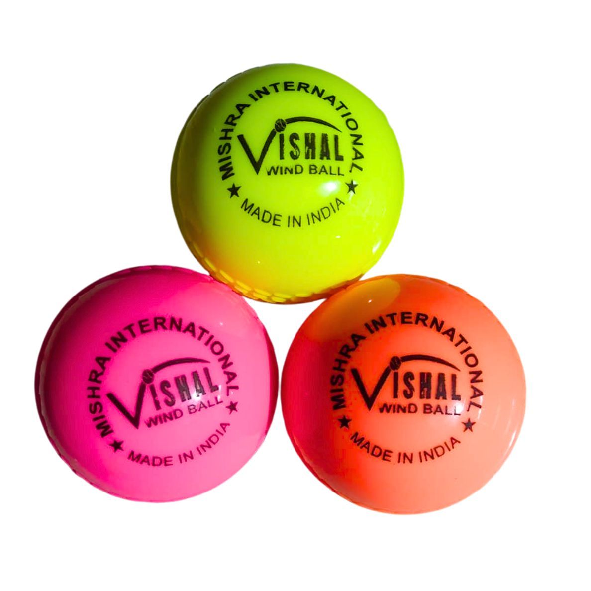Cricket Wind Ball Standard Size (Pack Of 3) - Multicolor