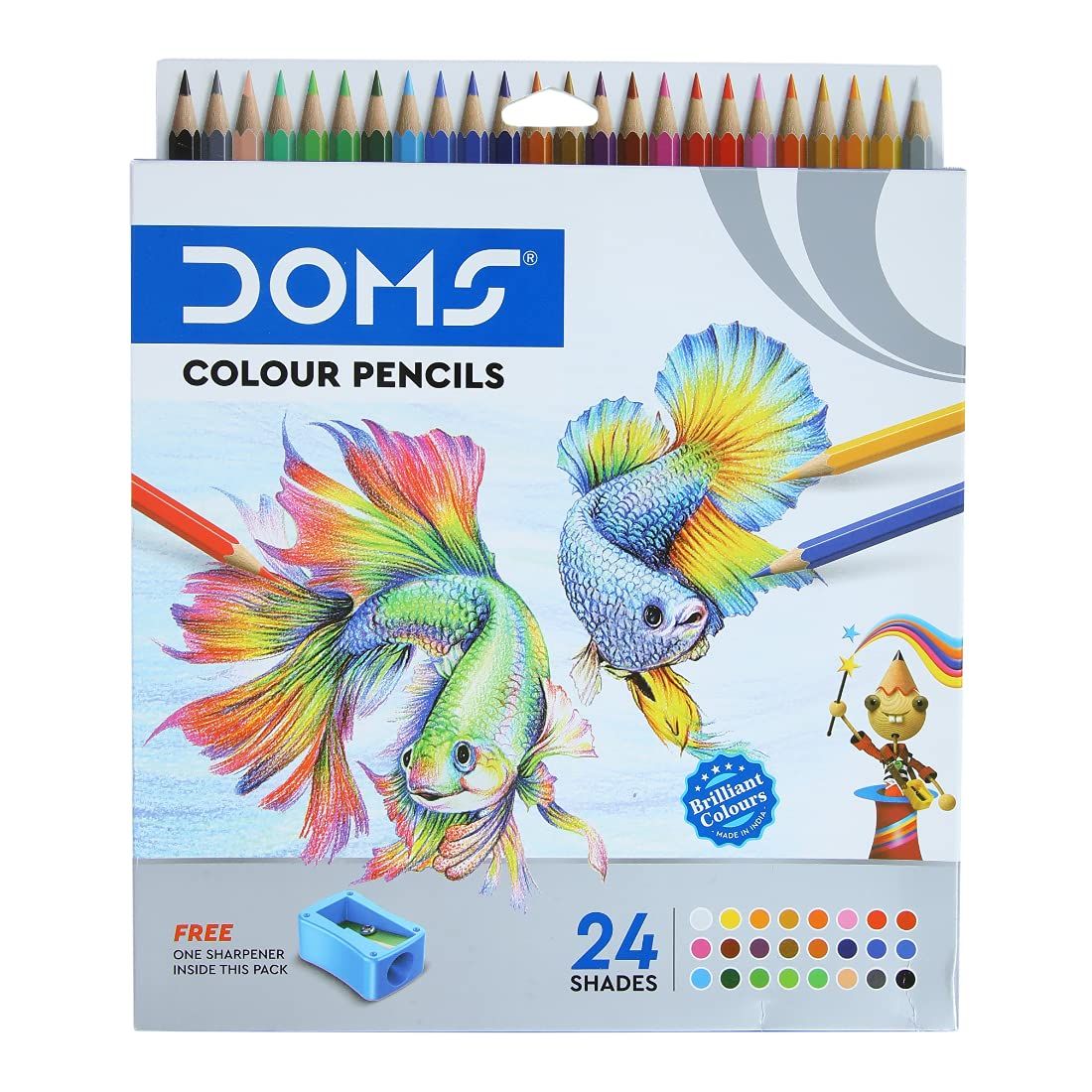 DOMS Colour Pencils | 24 Shades - Multicolor