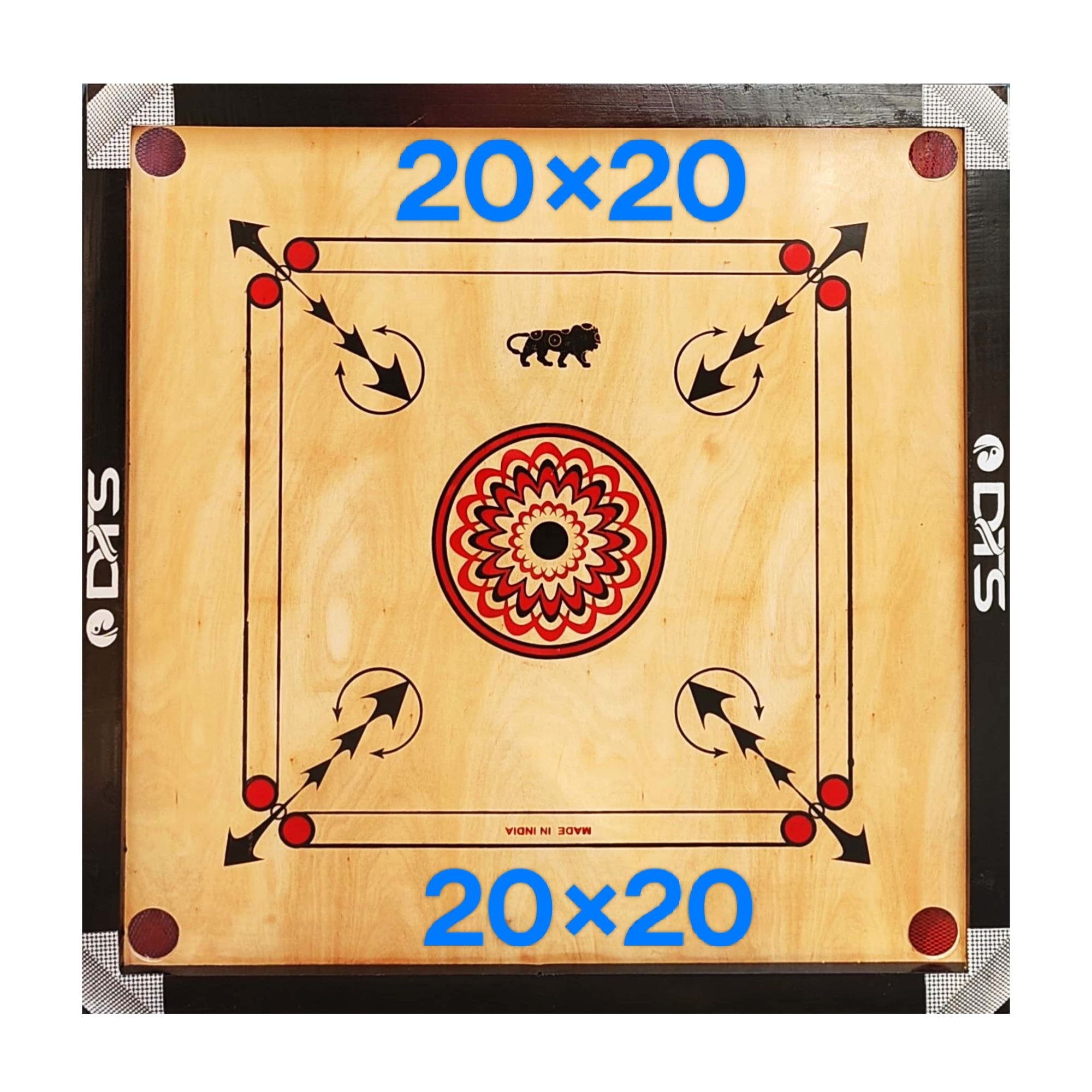 Wooden Carrom Board 20 Inch With Free Goti & Striker