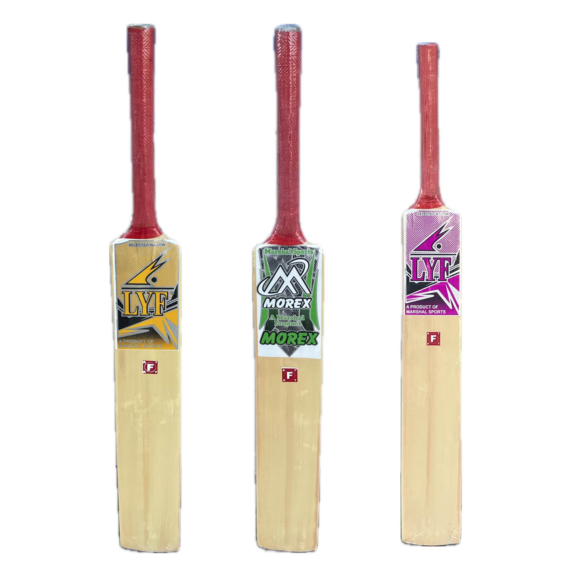 Wooden Cricket Bat 2.7 Feet With Free 2 Tennis Balls - Multicolor