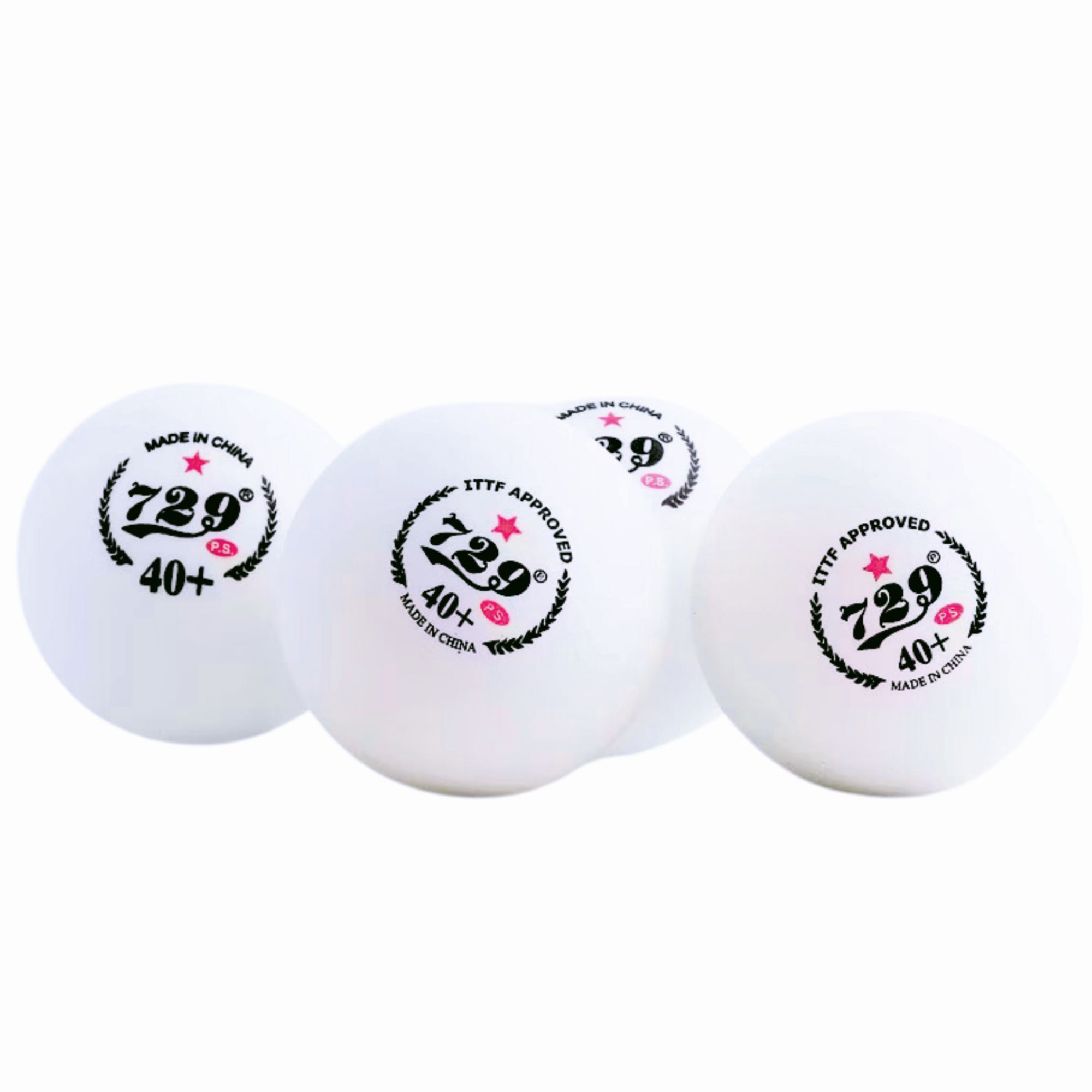 729 1-Star Table Tennis Balls (Set of 4 Pieces) - White