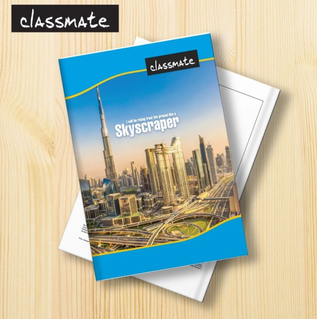 Classmate A4 Note Copy (No.1000) – 176 Pages | Set of 12 Pieces - Multicolor