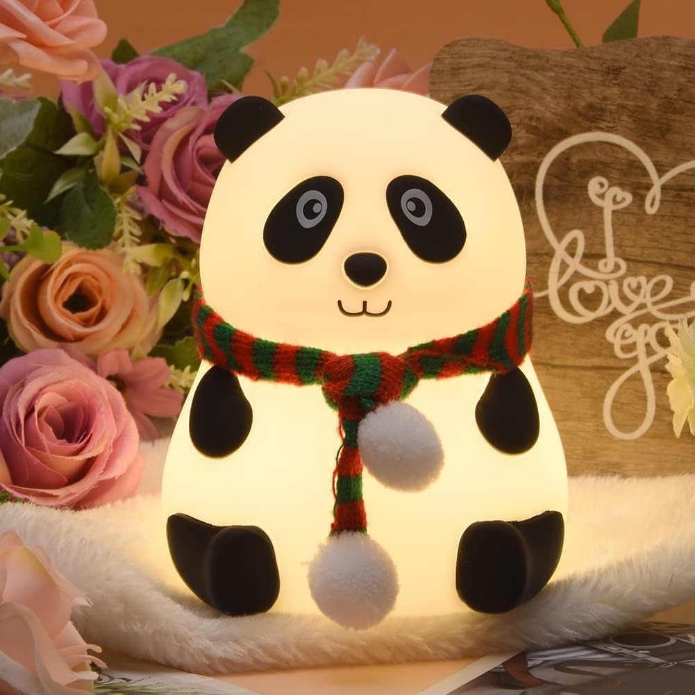 MoonlitDreams Panda Touch Silicone Night Lamp With 7 Colour Changing LED Light - White