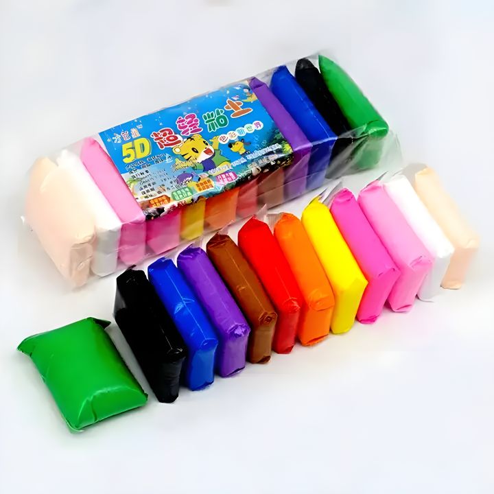 Air Dry Polymer Light Clay Play Dough For Kids And Jewellery Making - Multicolor