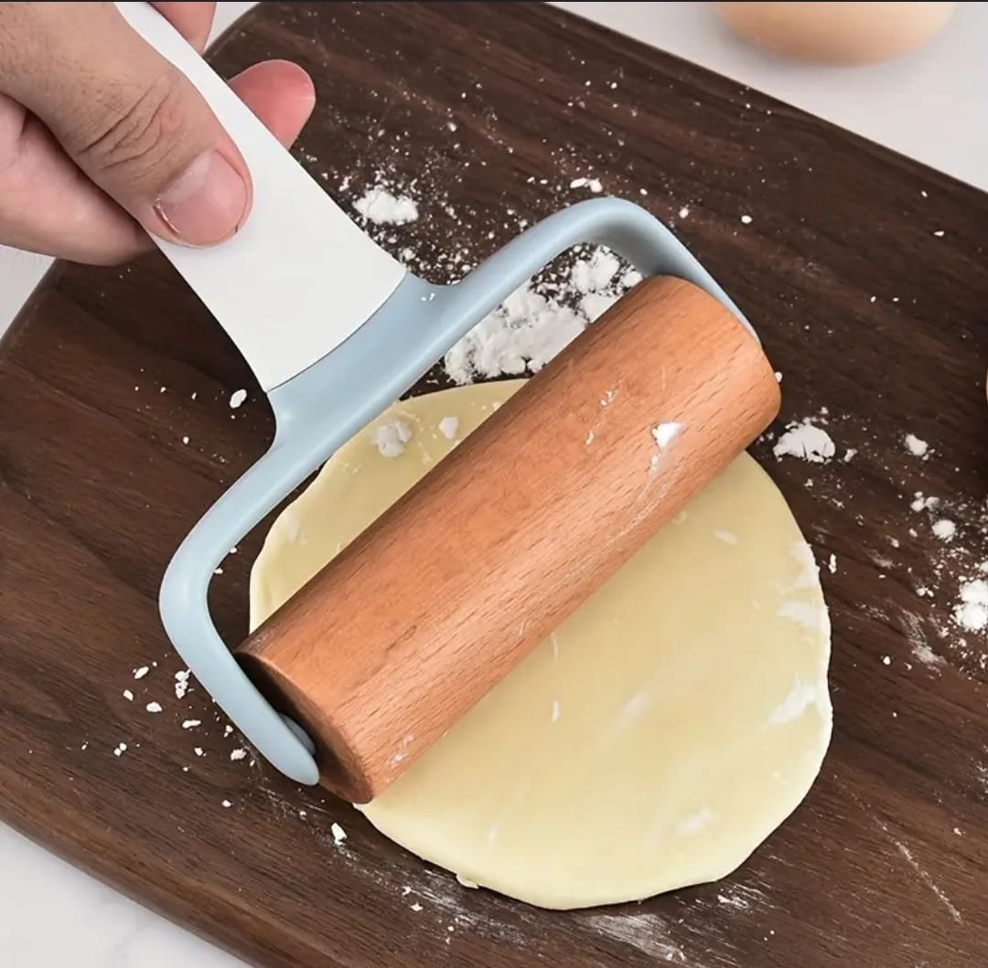 Non Stick Rolling Pin For Pastry Pizza Cookies And Baking - Brown