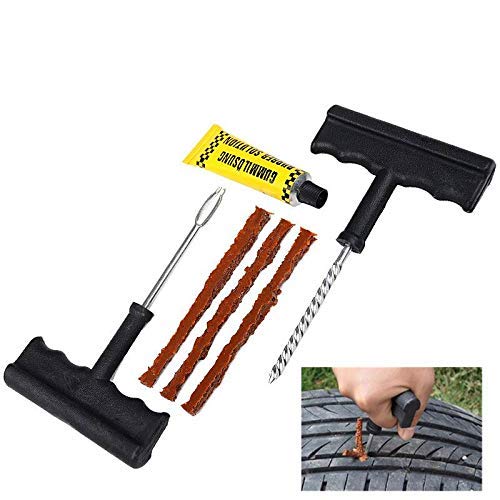 Universal Tubeless Tyre Puncture Repair Kit With Storage Bag For Car Bike Scooter And SUV