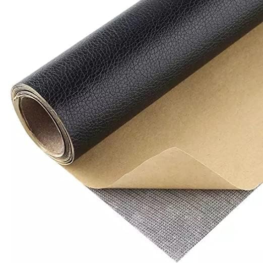 Black Self Adhesive Leather Repair Patch For Sofa Car Seat And Furniture - 150*50cm 