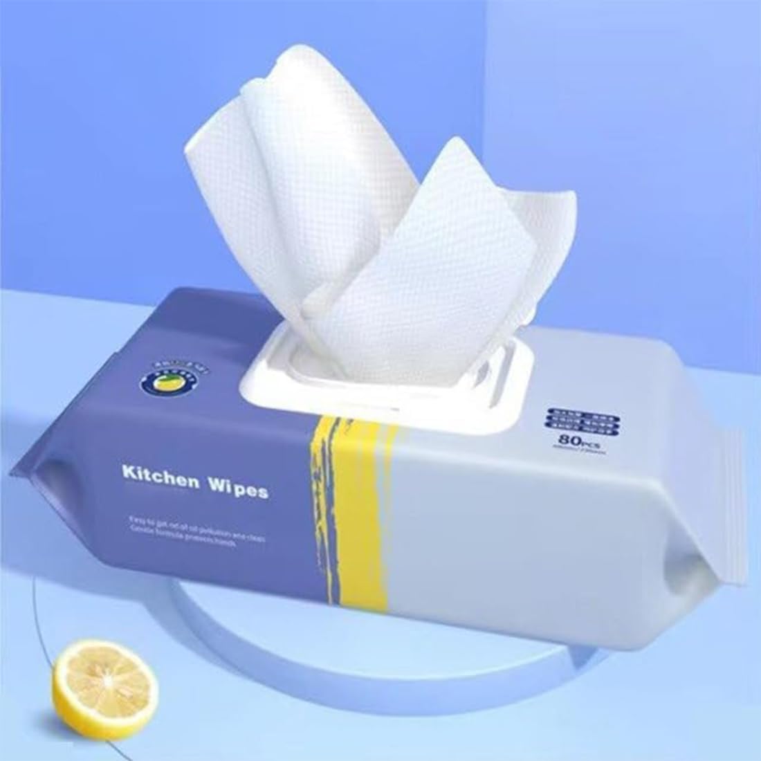 80pcs Strong Decontamination Kitchen Cleaning Wet Wipes For Grease And Glass Cleaning 