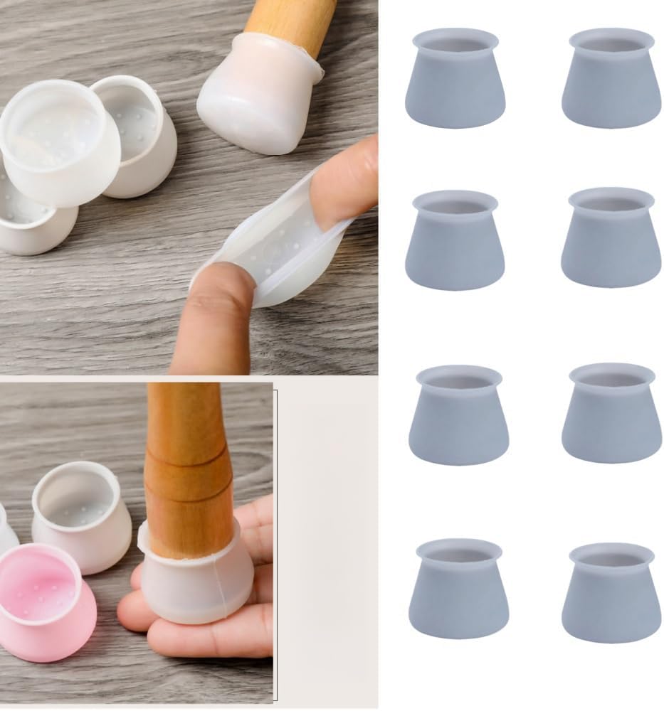16pcs Silicone Chair And Table Leg Caps Anti Slip Furniture Floor Protectors - Multicolor