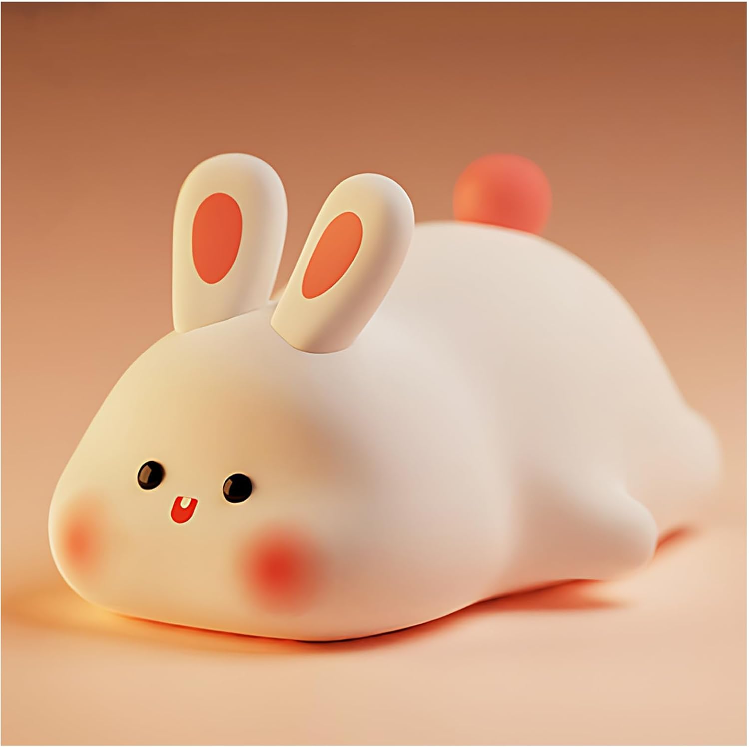 Bunny Squishy Silicone Night Light With USB Rechargeable Touch Sensor - Multicolor