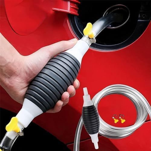 3 Meter Manual Fuel Transfer Siphon Pump Hose For Petrol Diesel And Oil 