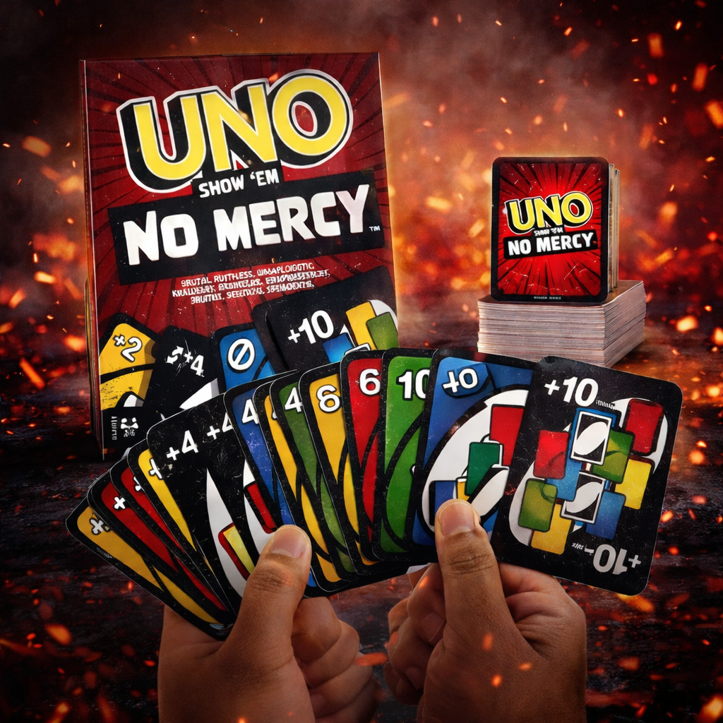   UNO No Mercy Card Game For Family Party And Kids Entertainment - Multicolor