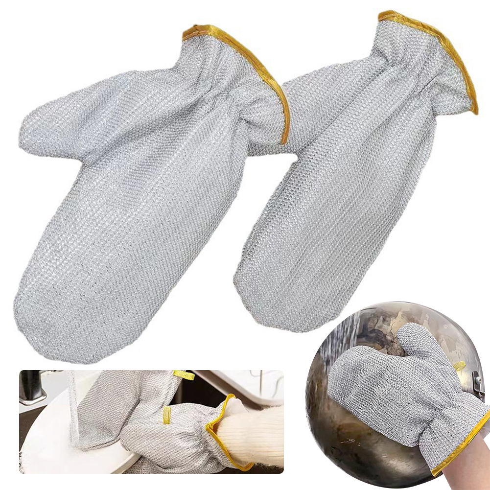 Steel Wire Dishwashing Gloves For Pots Bowls And Kitchen Cleaning 