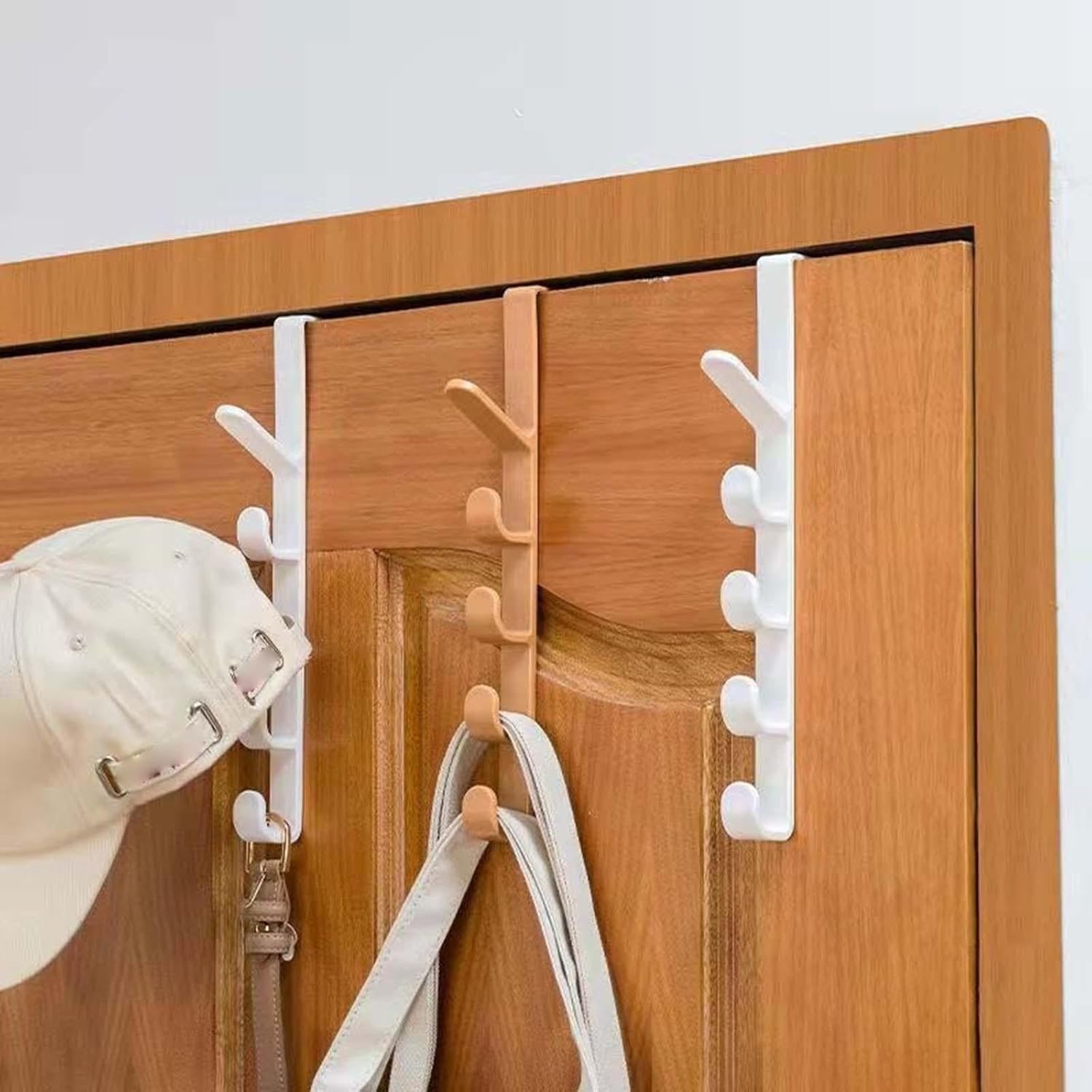 Over Door Hook Hanger Organizer For Clothes And Bags Multicolour