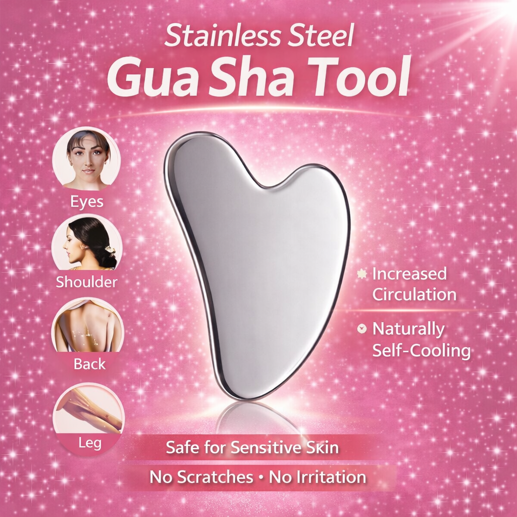 Stainless Steel Gua Sha Face And Body Massage Scraper Tool
