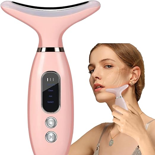 LED Thermal EMS Face & Neck Beauty Massager 