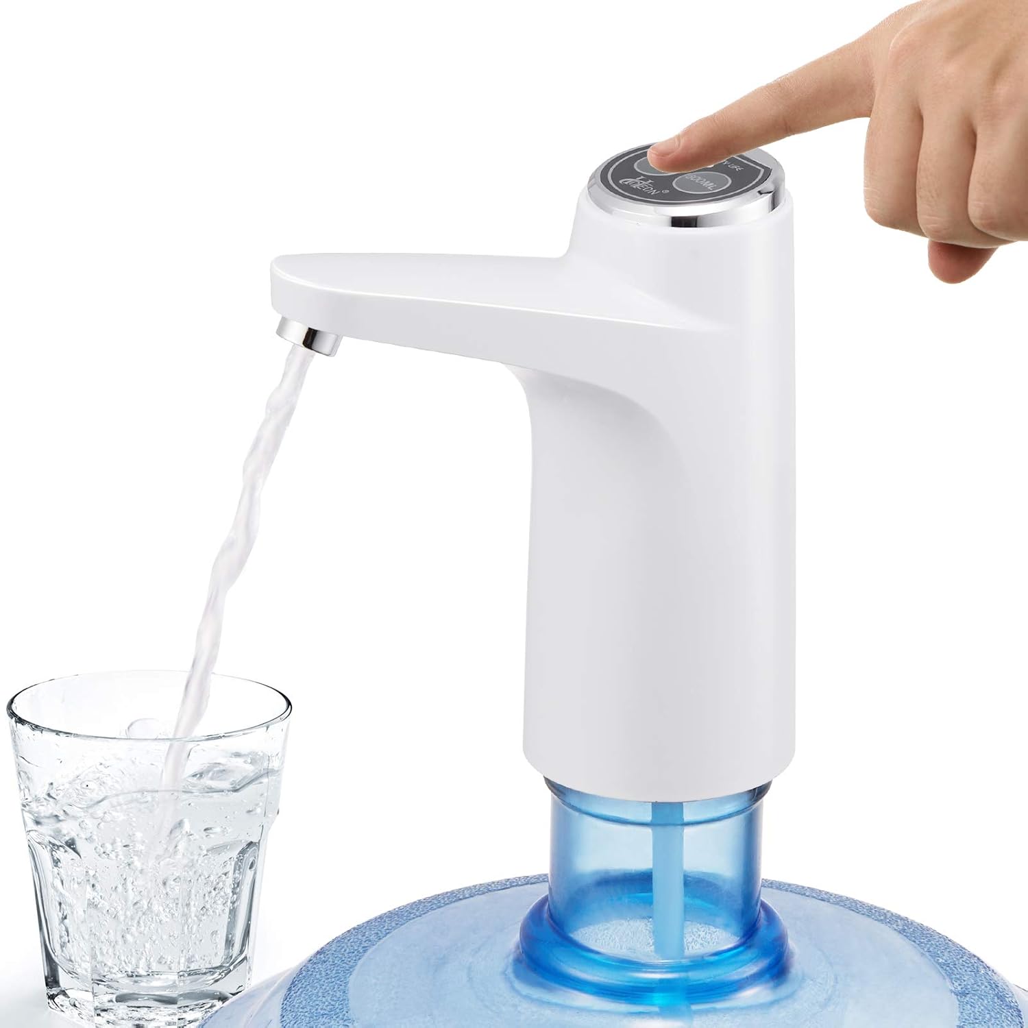 Automatic Rechargeable Water Dispenser Pump For Drinking Water Can - White