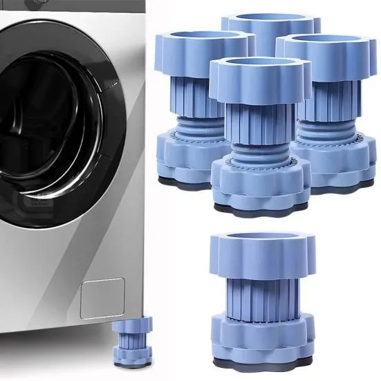 Adjustable Anti Slip Washing Machine And Refrigerator Vibration Base Stand - Multicolor