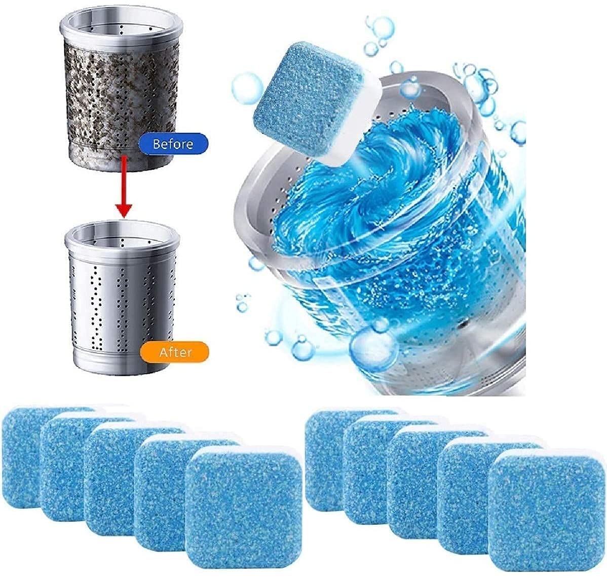 12pcs Washing Machine Tub And Drum Cleaner Tablets 