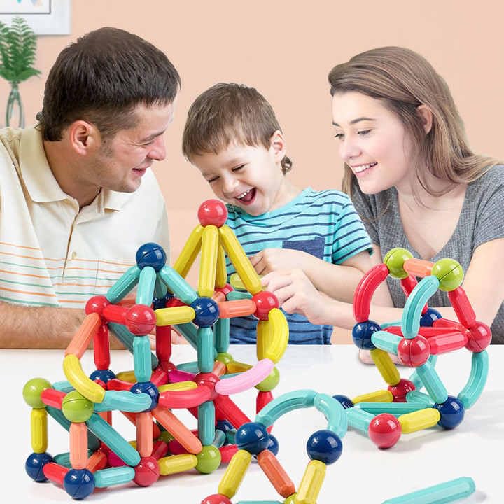 100 pcs Magnetic Sticks Building Blocks for Kids Toys for Girls | Magnetic Toys for Boys Age 3+ Year Educational Stem Learning Magnet Stick with Balls Game Set