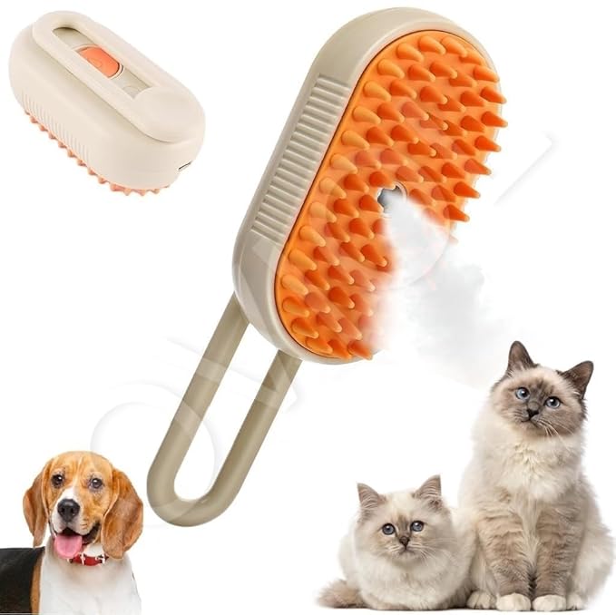 3 In 1 Self Cleaning Pet Grooming Brush With Built In Humidifier