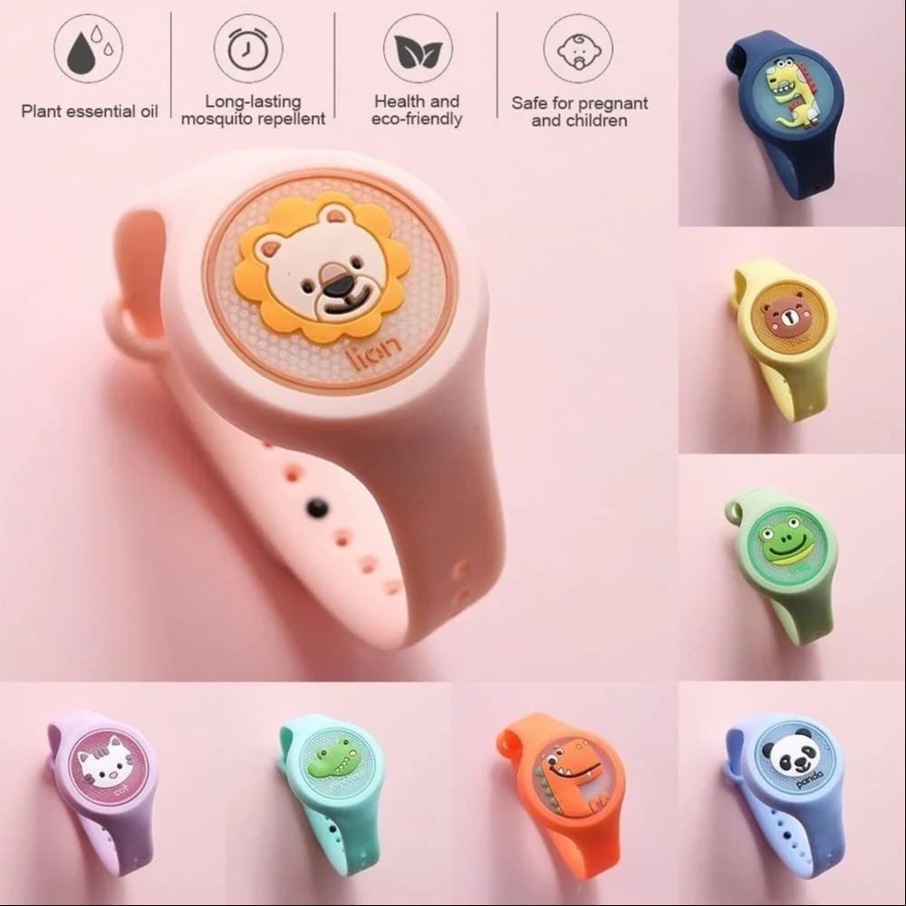 Kids Reusable Mosquito Repellent Wristband Animal Design