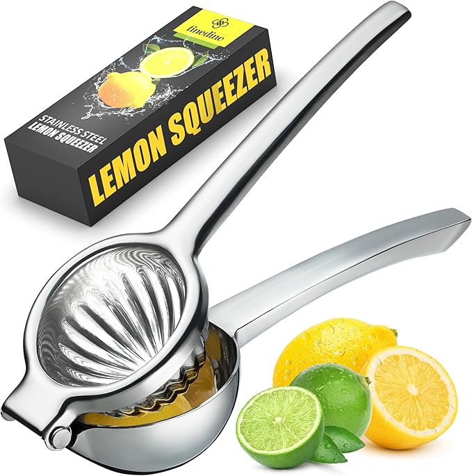 Stainless Steel Manual Lemon And Citrus Juicer Squeezer - Black