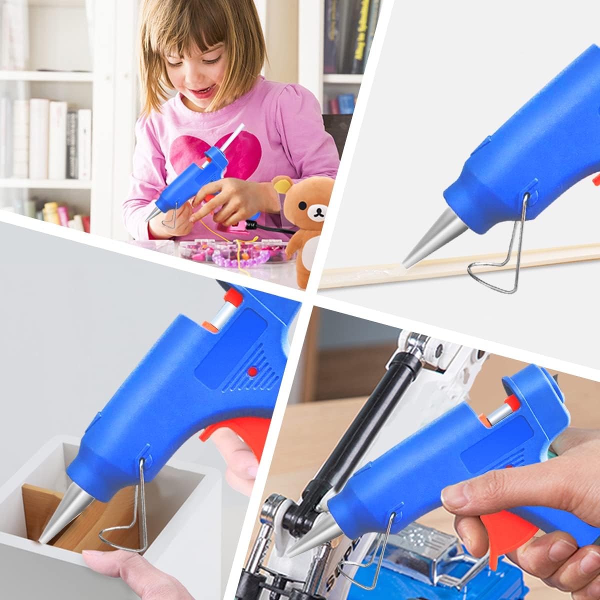 20 Watt Hot Melt Glue Gun With On Off Switch And Indicator - Blue