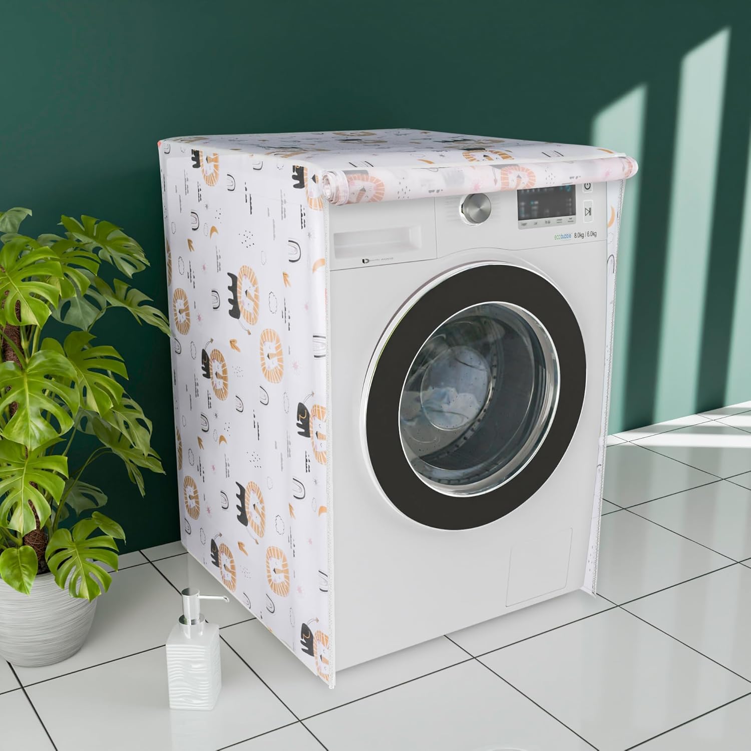 Waterproof Washing Machine Cover For Front Load 5.5kg To 10kg - Multicolor