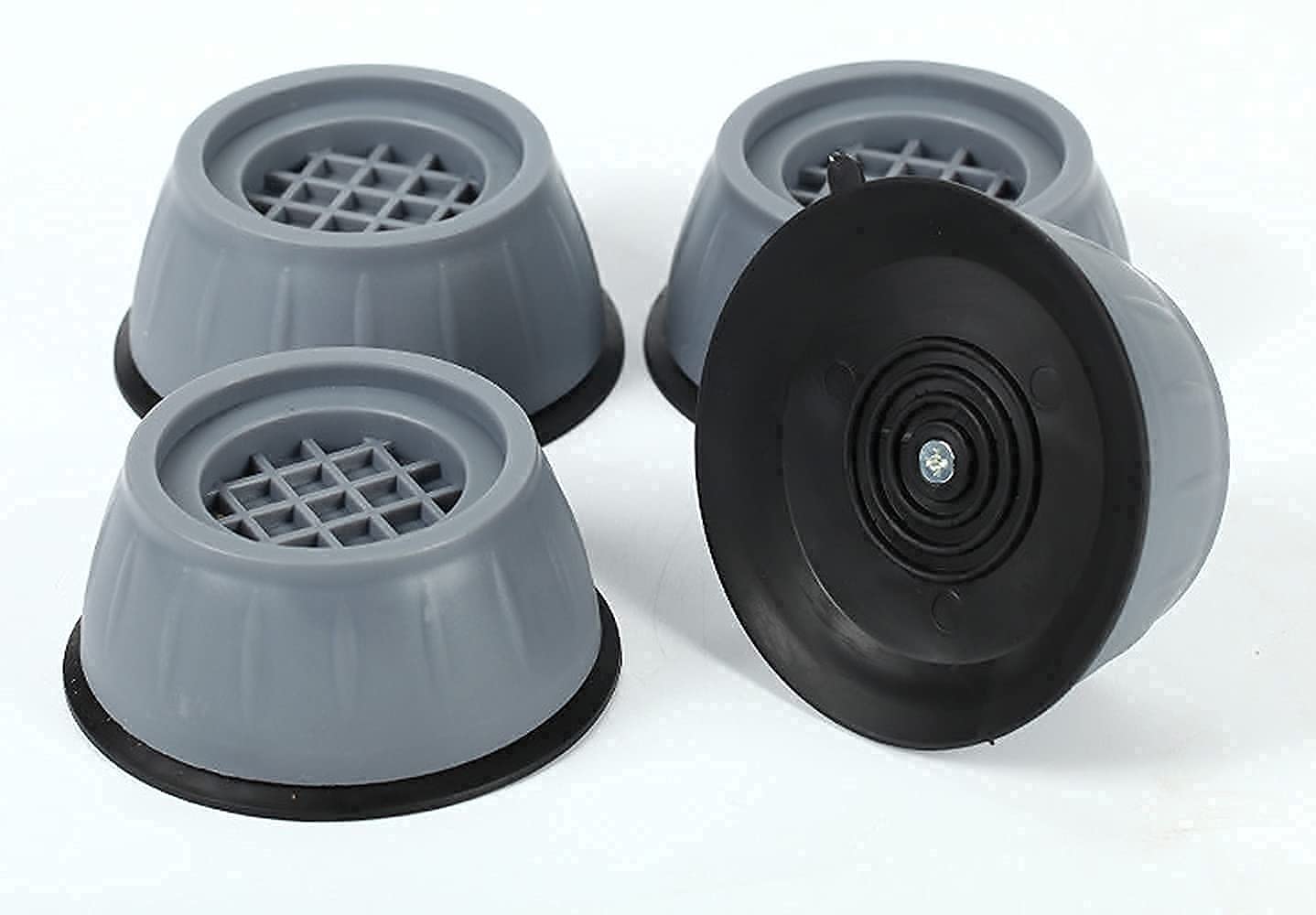 Anti Vibration Washing Machine Support Pads With Suction Cup Feet Set - Multicolor
