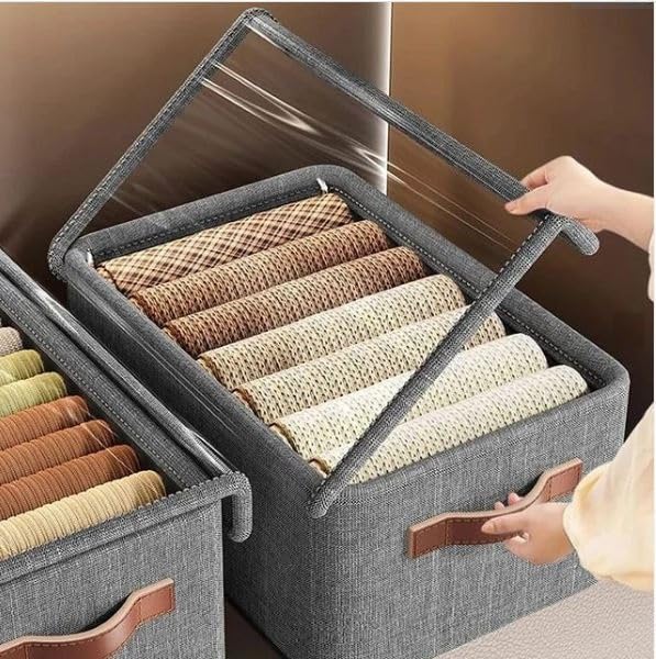 Ultimate Wardrobe Clothes Organizer For Neat Storage And Space Saving - Grey
