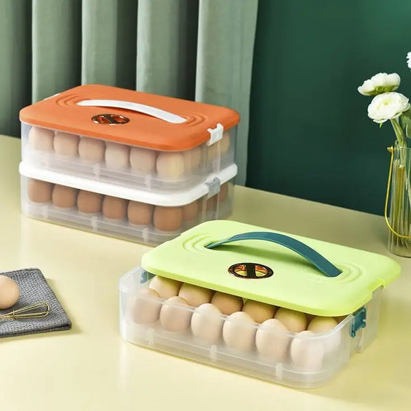 Translucent Egg Storage Tray Holder For Kitchen Green - Light green