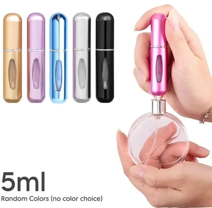 5ml Mini Travel Perfume Atomizer Spray Bottle Random Color - Multicolor