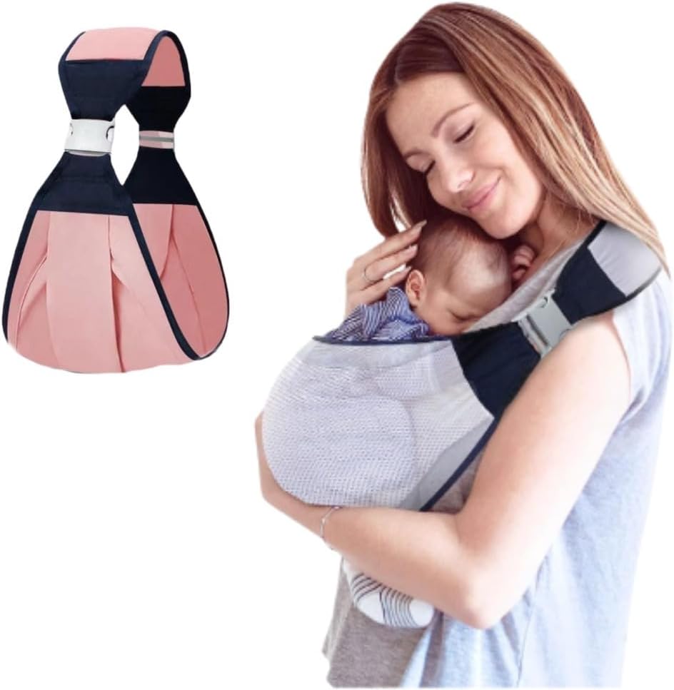Lightweight Adjustable Baby Sling Carrier With Breathable Cotton Mesh - Multicolor