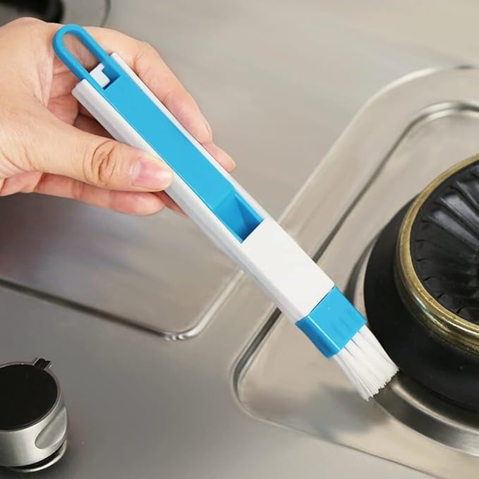 Multifunction Window Track And Keyboard Cleaning Brush Blue - White