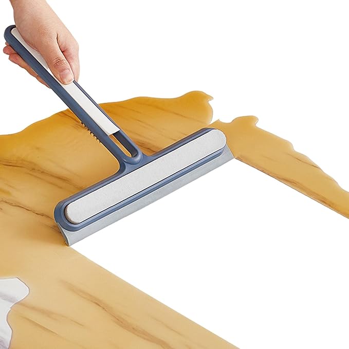 Cleaning Squeegee - Multi-Purpose Silicon Squeegee | Window Scrubber Cleaning Tool For Bathroom Tiles, Mirrors, Double-Sided Design - Multicolor