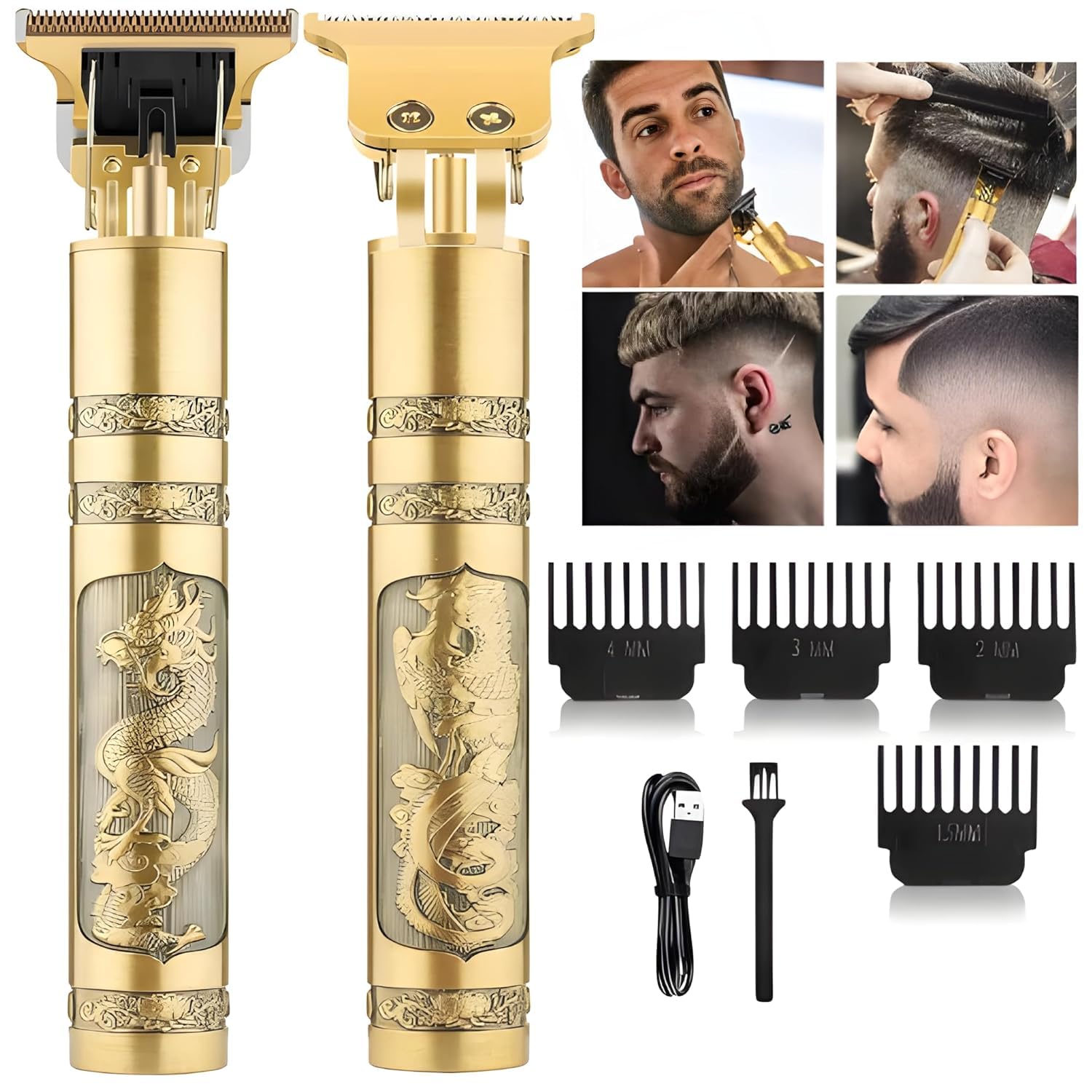 Professional Vintage T9 Dragon Trimmer For Men Rechargeable